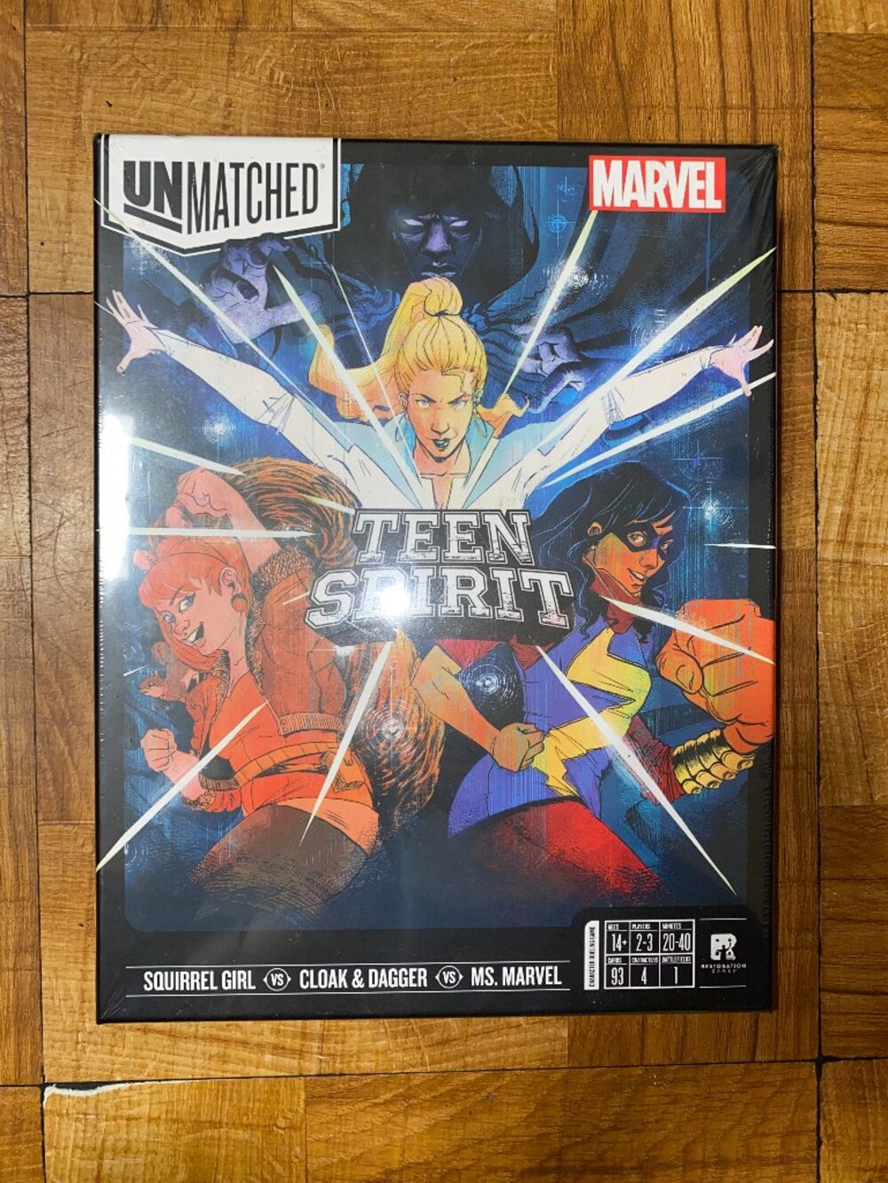 Unmatched Teen Spirit Squirrel Girl vs Cloak & Dagger vs Ms. Marvel Board Game